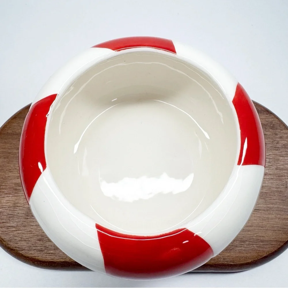 Boston Warehouse Y2K Peppermint Candy Dip Bowl & Spreader